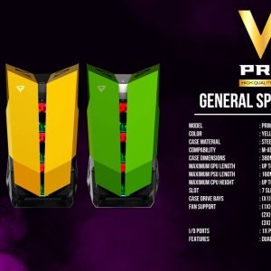 Casing Gaming PC Prime V Kuning